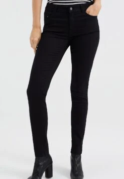 WE FASHION High Rise - Jeans Skinny - Black