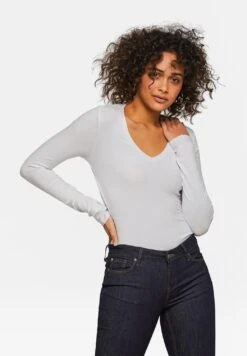 WE FASHION Aus Bio - T-Shirt À Manches Longues - White