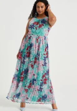 WE FASHION Curve - Robe Longue - Blue