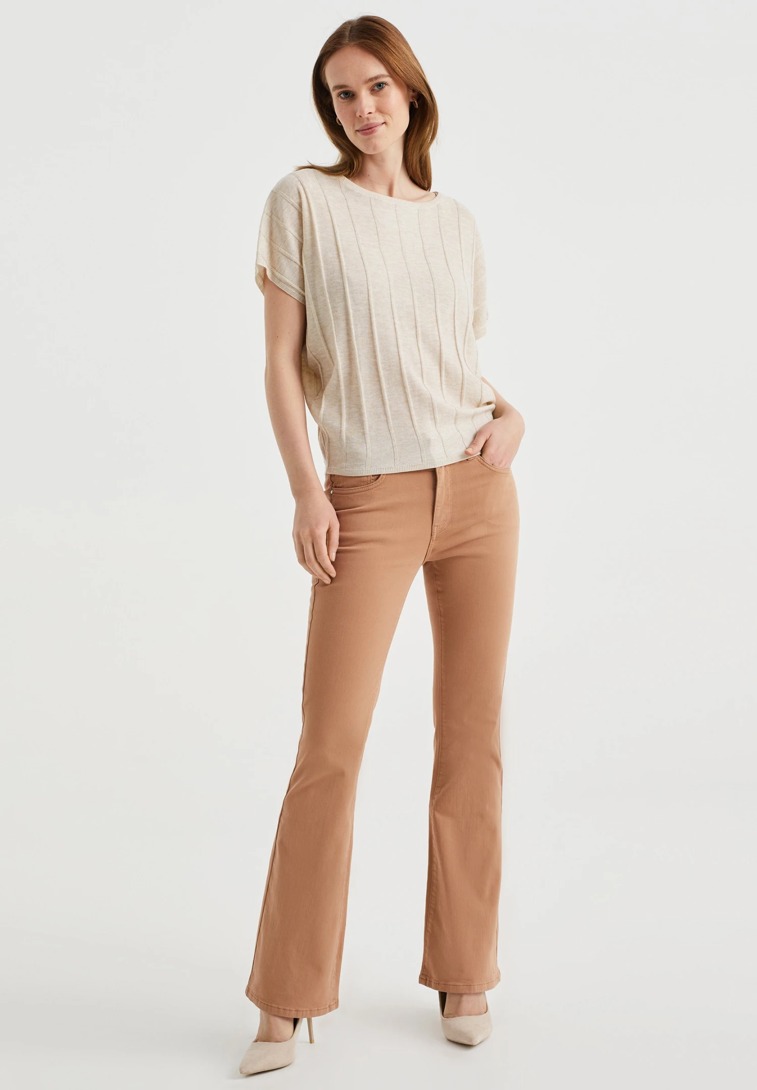 WE FASHION Met Glittergaren - T-Shirt Basique - White 4 WE FASHION Met Glittergaren - T-Shirt Basique - White – Image 2