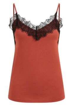 WE FASHION Singlet Met Kant - Débardeur - Brown -We Fashion Soldes Boutique 817ae51d6e104ed6b06b36c9a318db7b