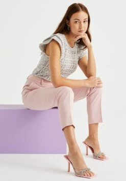 WE FASHION Met Opengewerkt Dessin - T-Shirt Imprimé - White -We Fashion Soldes Boutique 81cf872010954f4682eb92c729124d8b