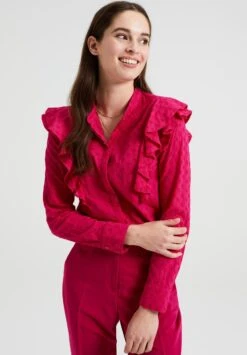 WE FASHION Met Broderie Anglaise - Chemisier - Pink