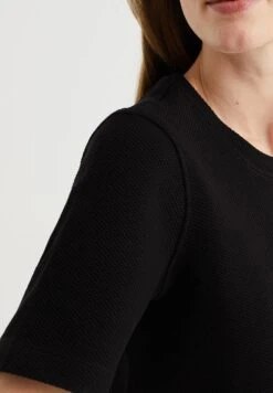 WE FASHION Met Structuur - T-Shirt Basique - Black -We Fashion Soldes Boutique 83ac9b467c994d289f6fdd202ce5485d