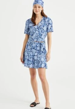 WE FASHION Met Dessin - Blouse - Blue -We Fashion Soldes Boutique 85192a65851e425d9f96dcf3f0026da3