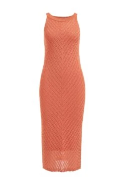 WE FASHION Met Glittergaren - Robe Fourreau - Orange -We Fashion Soldes Boutique 86ce3566d6e4410a8df859fc6493ba6d