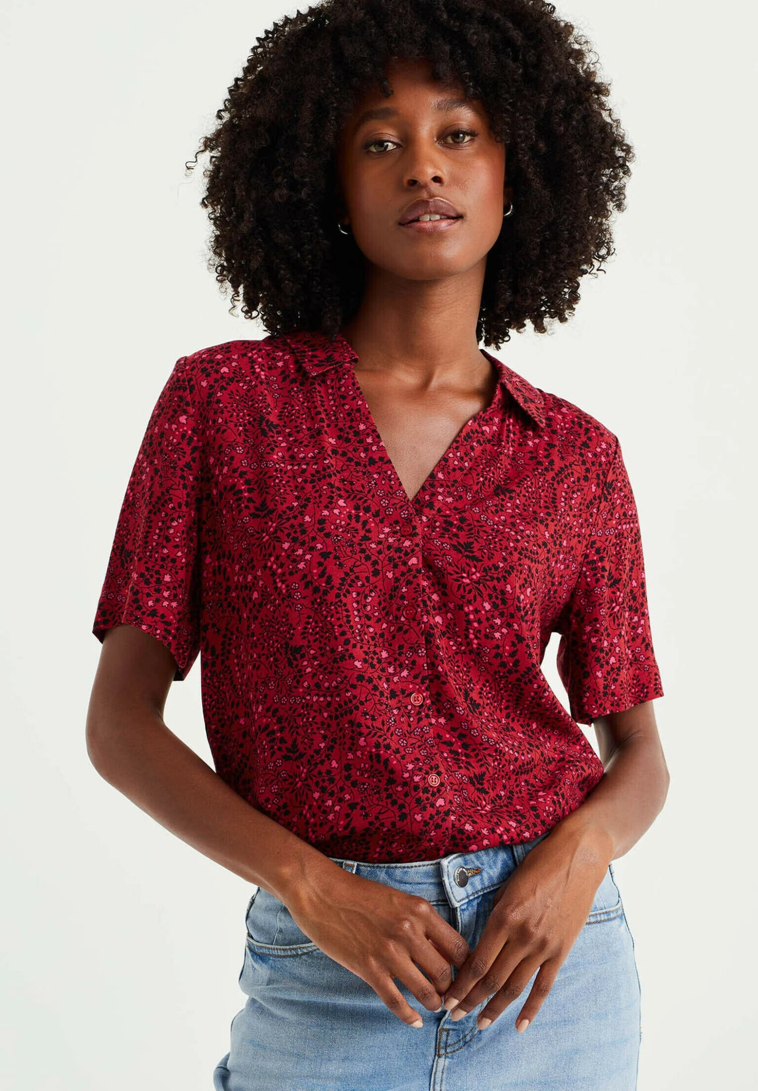 WE FASHION Chemisier - Red 3 WE FASHION Chemisier - Red