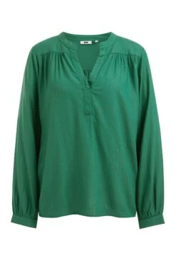 WE FASHION Met Glittergaren - Blouse - Green -We Fashion Soldes Boutique 87bca3569d6a4313927746c32eaaf158