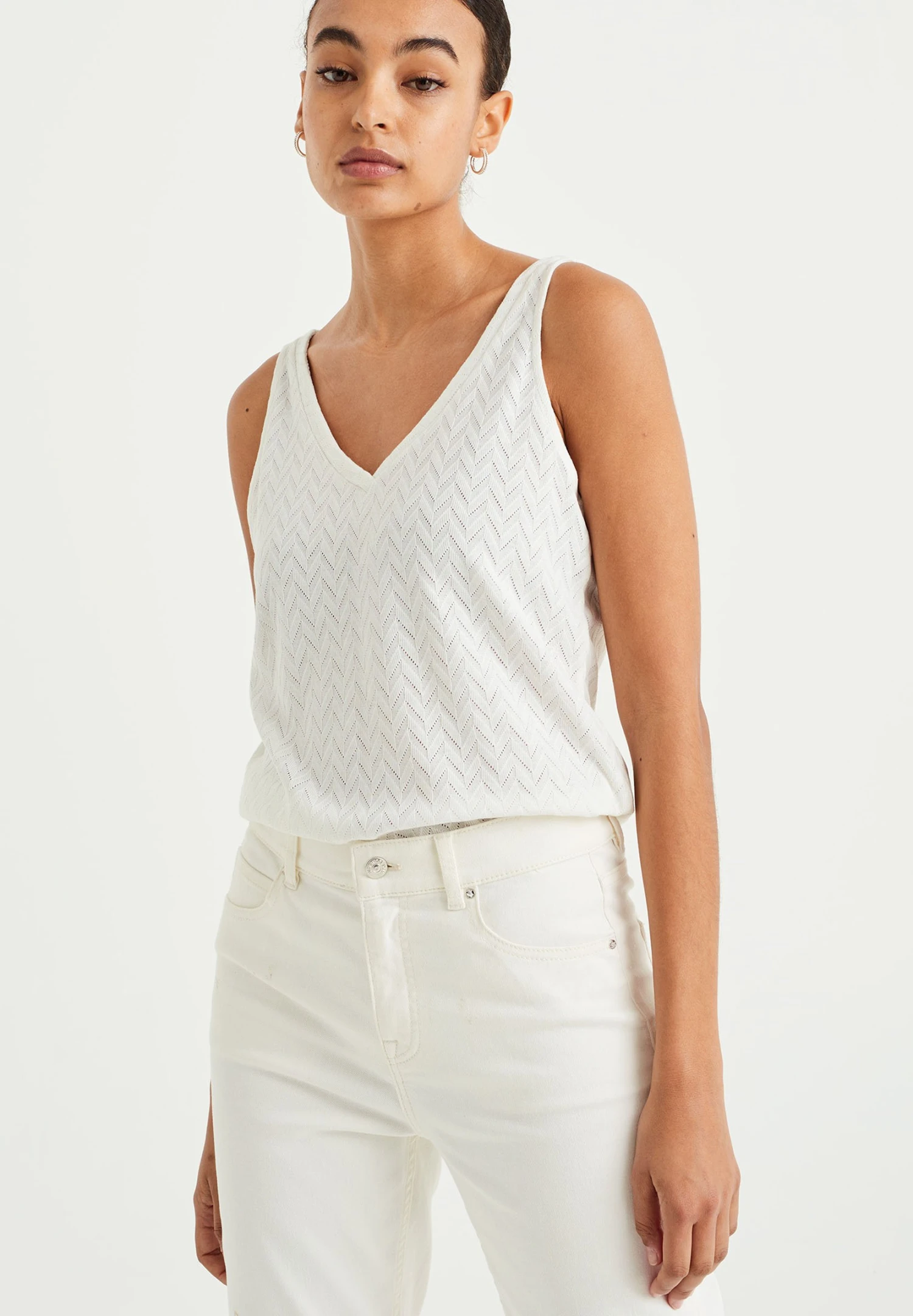 WE FASHION Singlet Met Dessin - Débardeur - White 3 WE FASHION Singlet Met Dessin - Débardeur - White