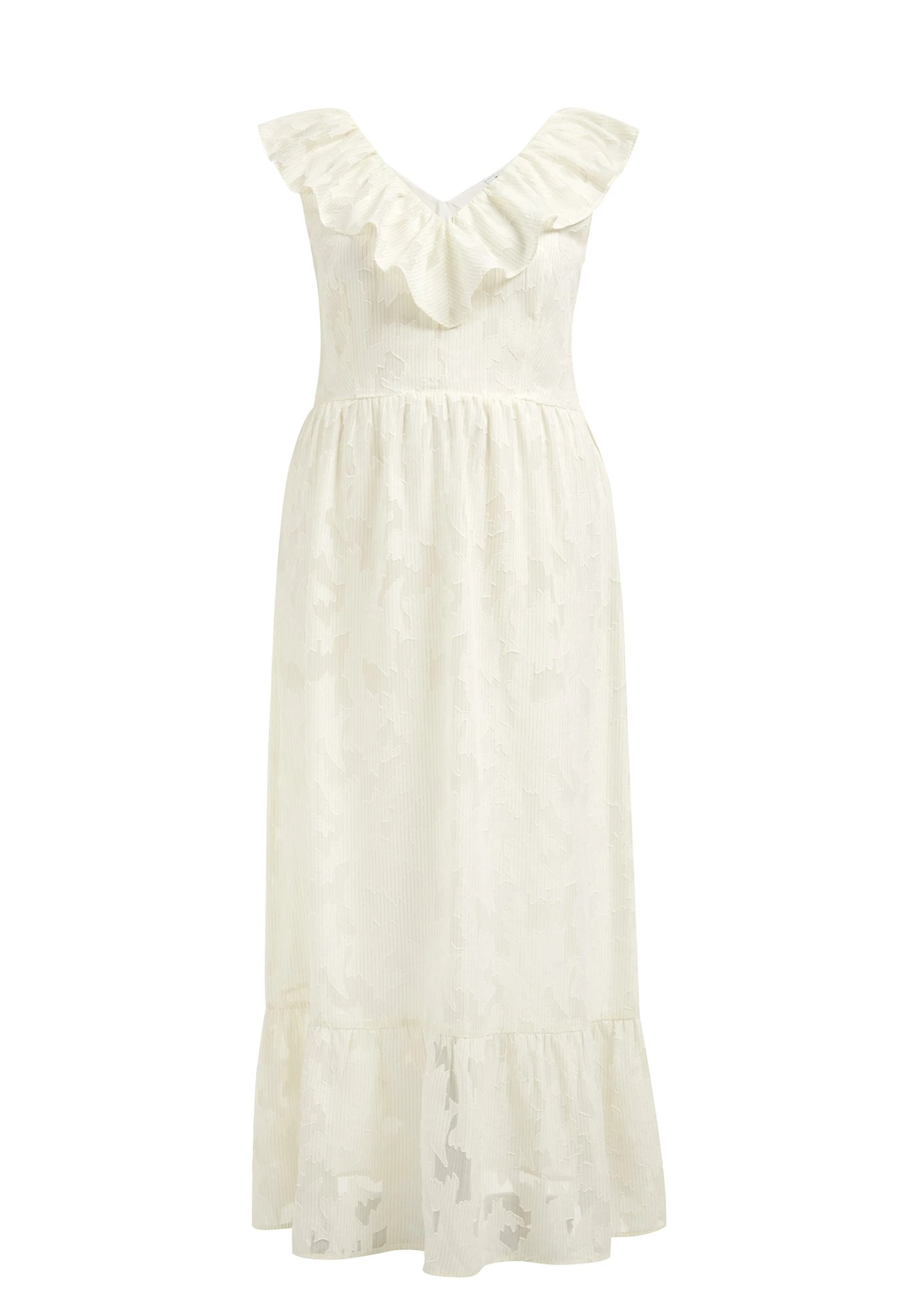 WE FASHION Curve - Robe Longue - White 6 WE FASHION Curve - Robe Longue - White – Image 4