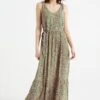 WE FASHION Met Dessin - Robe Longue - Green