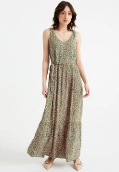 WE FASHION Met Dessin - Robe Longue - Green