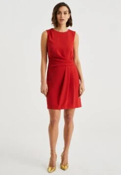WE FASHION Met Plooidetail - Robe Fourreau - Red