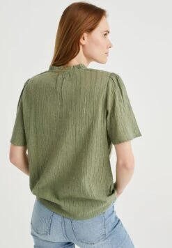 WE FASHION Met Glittergaren - Chemisier - Green -We Fashion Soldes Boutique 8eb6cb1a7b7b41f797b20924be76de0b