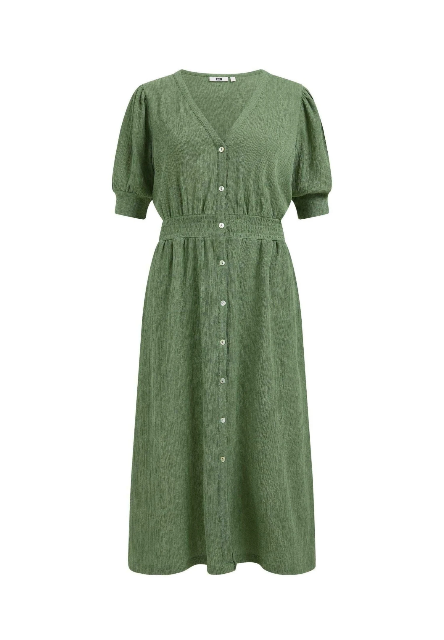 WE FASHION Met Structuur - Robe Chemise - Green 7 WE FASHION Met Structuur - Robe Chemise - Green – Image 5