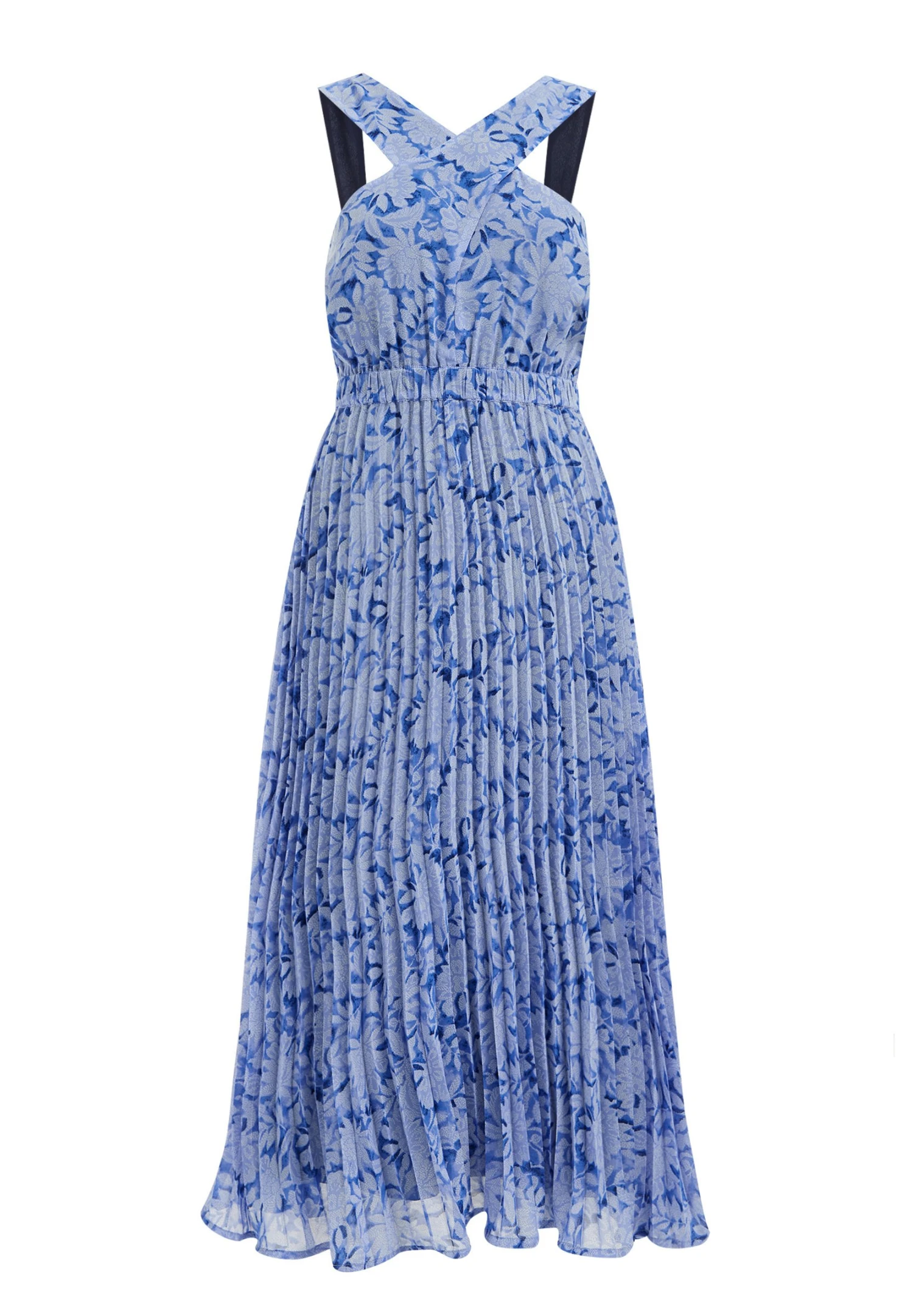 WE FASHION Plissé Jurk Met Dessin - Robe De Jour - Blue 8 WE FASHION Plissé Jurk Met Dessin - Robe De Jour - Blue – Image 6