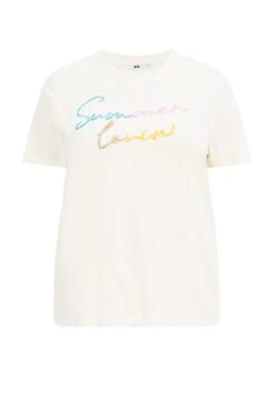 WE FASHION Curve - T-Shirt Imprimé - White -We Fashion Soldes Boutique 90435ba979fd44bda296411202fbb372