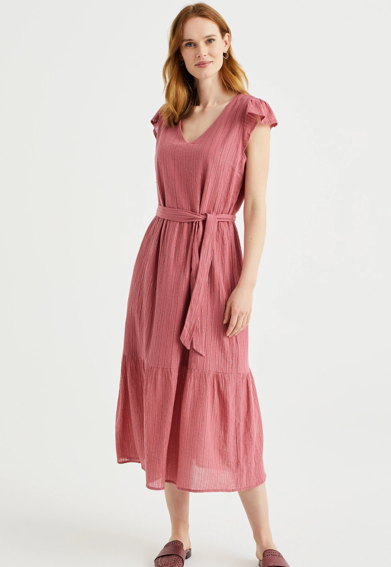 WE FASHION Met Glittergaren - Robe De Jour - Pink 3 WE FASHION Met Glittergaren - Robe De Jour - Pink