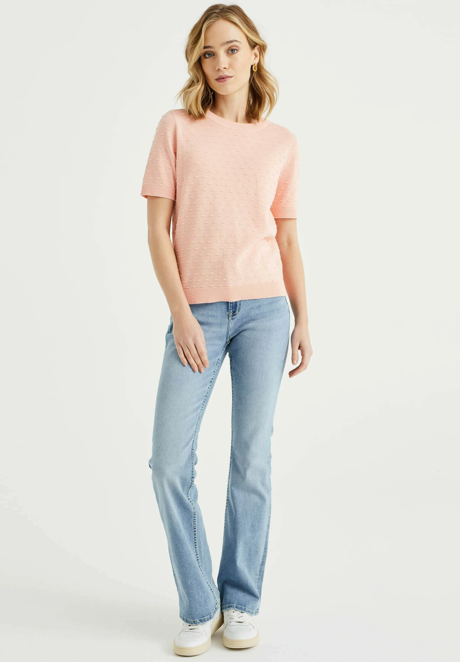 WE FASHION Met Structuur - T-Shirt Imprimé - Pink 4 WE FASHION Met Structuur - T-Shirt Imprimé - Pink – Image 2