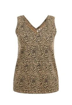 WE FASHION Singlet Met Dessin - Débardeur - Beige -We Fashion Soldes Boutique 913c0948349c463e9edfaefc4e7cd974