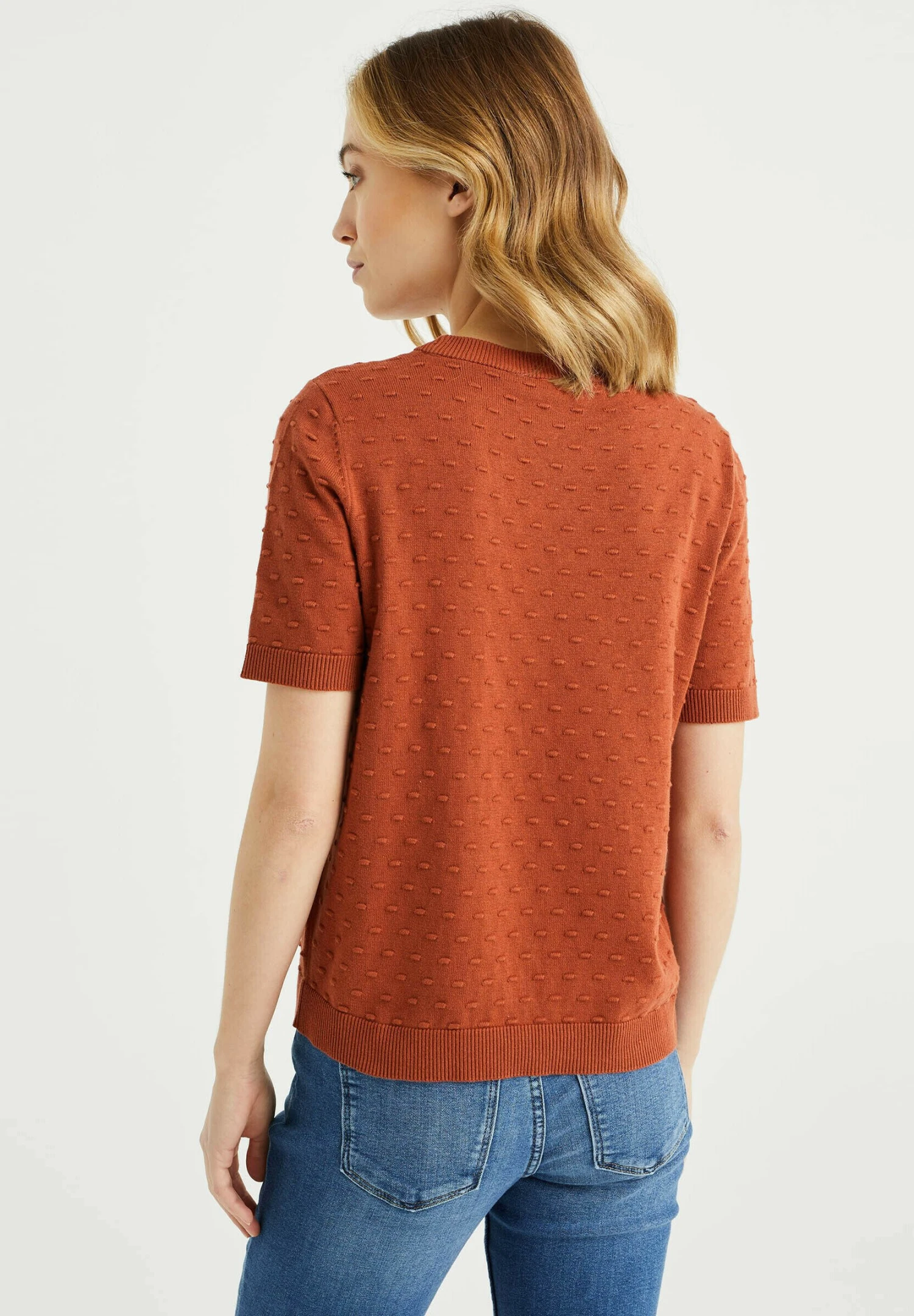 WE FASHION Met Structuur - T-Shirt Imprimé - Brown 5 WE FASHION Met Structuur - T-Shirt Imprimé - Brown – Image 3