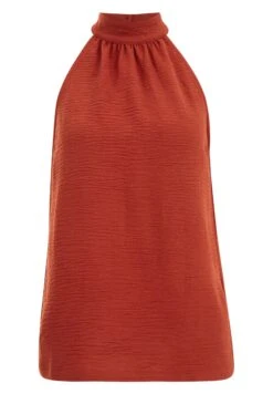 WE FASHION Halter - Blouse - Brown -We Fashion Soldes Boutique 93a61febe09c46e1b04aa28d24628cd1