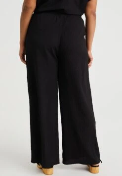 WE FASHION Curve - Pantalon Classique - Black -We Fashion Soldes Boutique 943fa020175644c4b74f5343f375556d