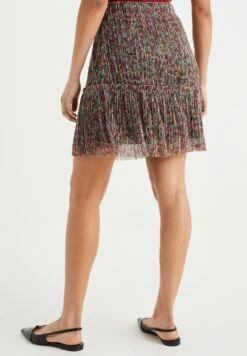 WE FASHION Met Dessin - Jupe Plissée - Green -We Fashion Soldes Boutique 9569de5cfe184d7b916c4f2a48f9f328