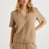 WE FASHION Van Mix - Chemisier - Beige