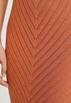 WE FASHION Met Glittergaren - Robe Fourreau - Orange -We Fashion Soldes Boutique 9724c7797aeb487dafb1076e6da5e40e