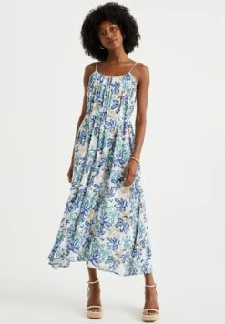 WE FASHION Met Glittergaren - Robe Longue - White