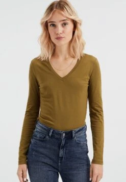 WE FASHION Aus Bio - T-Shirt À Manches Longues - Green