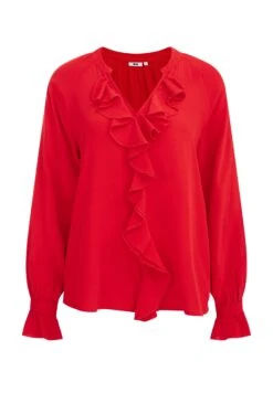 WE FASHION Met Ruches - Blouse - Red