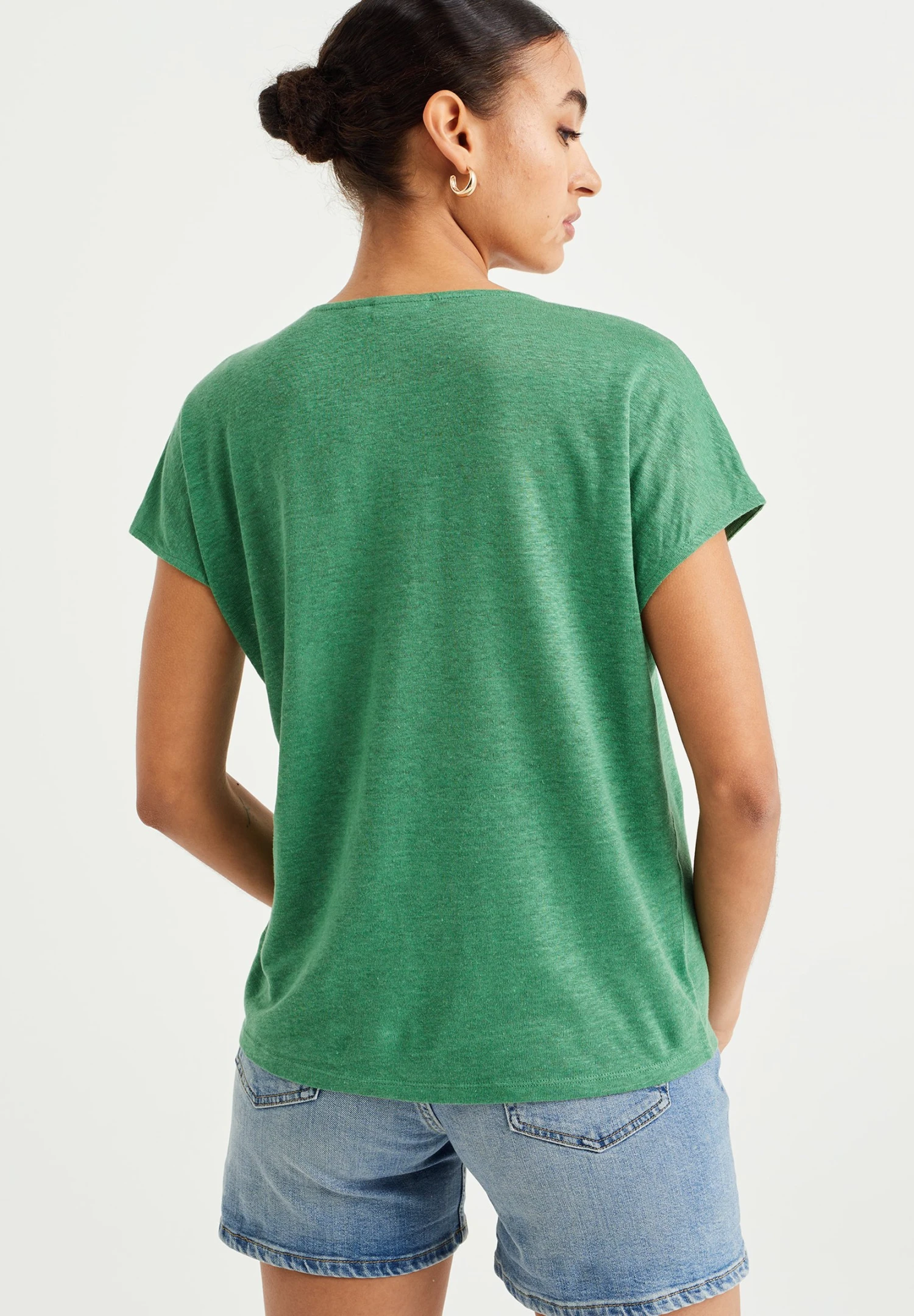 WE FASHION T-Shirt Basique - Green 5 WE FASHION T-Shirt Basique - Green – Image 3