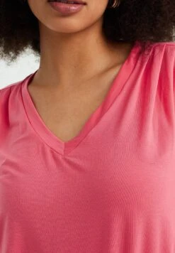 WE FASHION Met Plooidetail - T-Shirt Basique - Pink -We Fashion Soldes Boutique 9ae6a42dd6634dbe80c4dfe63df8b844