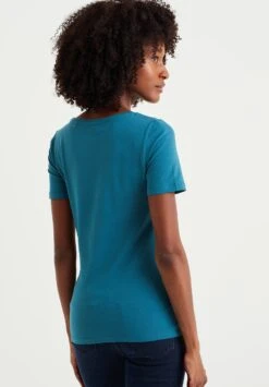 WE FASHION Aus Bio - T-Shirt Basique - Blue -We Fashion Soldes Boutique 9fc374d182a34ad99ab2945f946b6b9e
