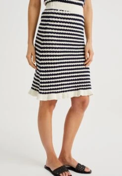 WE FASHION Rok Met Dessin - Jupe Trapèze - White