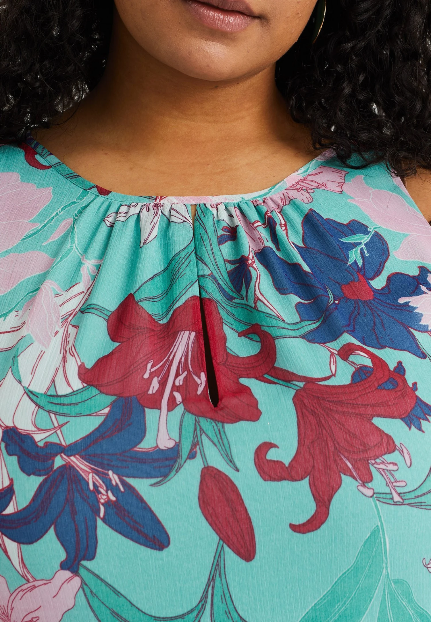 WE FASHION Curve - Robe Longue - Blue 5 WE FASHION Curve - Robe Longue - Blue – Image 3