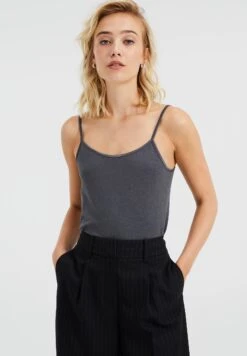 WE FASHION Singlet - Débardeur - Grey