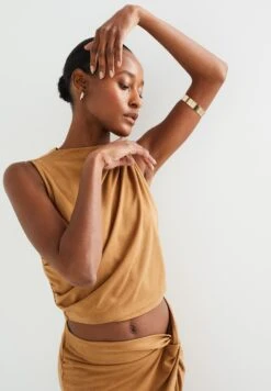 WE FASHION We Studio - Pleat Detail - Débardeur - Brown -We Fashion Soldes Boutique a870a9bb59fd474ba77c4c93c3695874