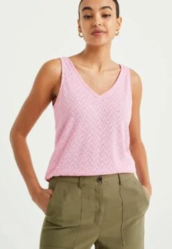 WE FASHION Singlet Met Dessin - Débardeur - Pink