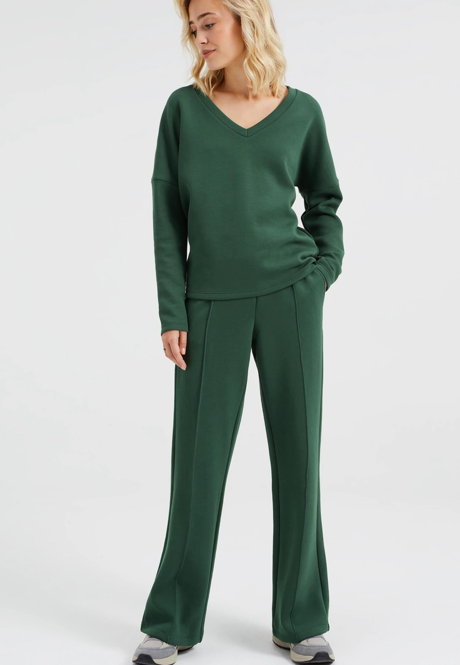 WE FASHION Wide Leg - Pantalon Classique - Green 4 WE FASHION Wide Leg - Pantalon Classique - Green – Image 2