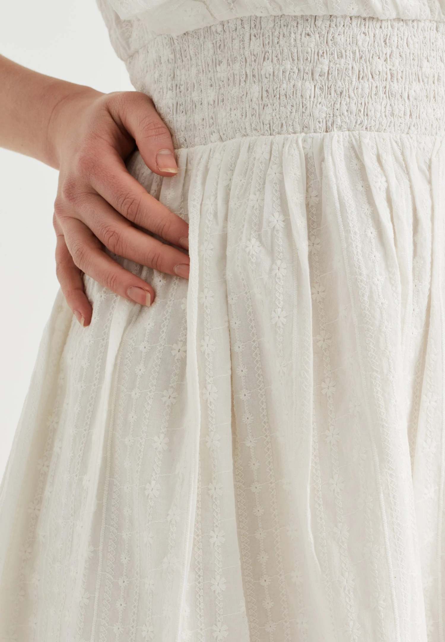 WE FASHION Met Broderie Anglaise - Robe De Jour - White 7 WE FASHION Met Broderie Anglaise - Robe De Jour - White – Image 5