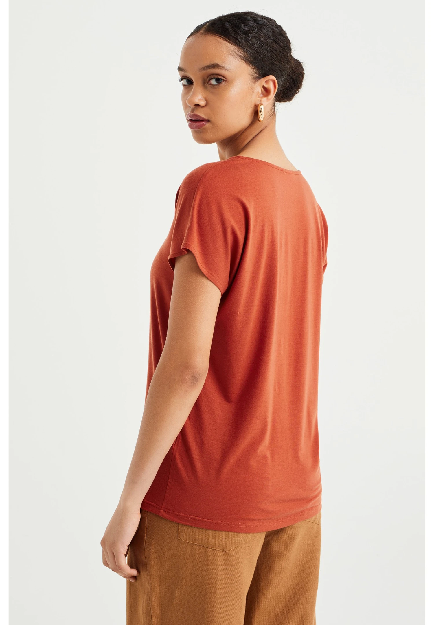 WE FASHION T-Shirt Basique - Brown 4 WE FASHION T-Shirt Basique - Brown – Image 2