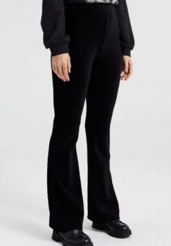 WE FASHION Flared - Pantalon Classique - Black