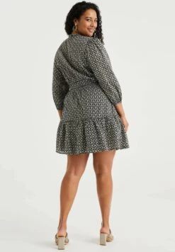 WE FASHION Met Dessin Curve - Robe De Jour - Black -We Fashion Soldes Boutique ad8c9b548de4401fbb09a4e18228d904