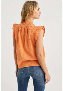WE FASHION Met Broderie Anglaise - Blouse - Orange -We Fashion Soldes Boutique ae6b4571d45f4c6ea7477b589d4ebc41