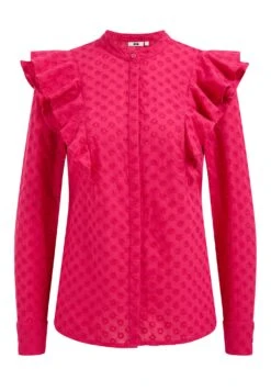 WE FASHION Met Broderie Anglaise - Chemisier - Pink -We Fashion Soldes Boutique b10b58a7d13e407b9663a0ef67246664