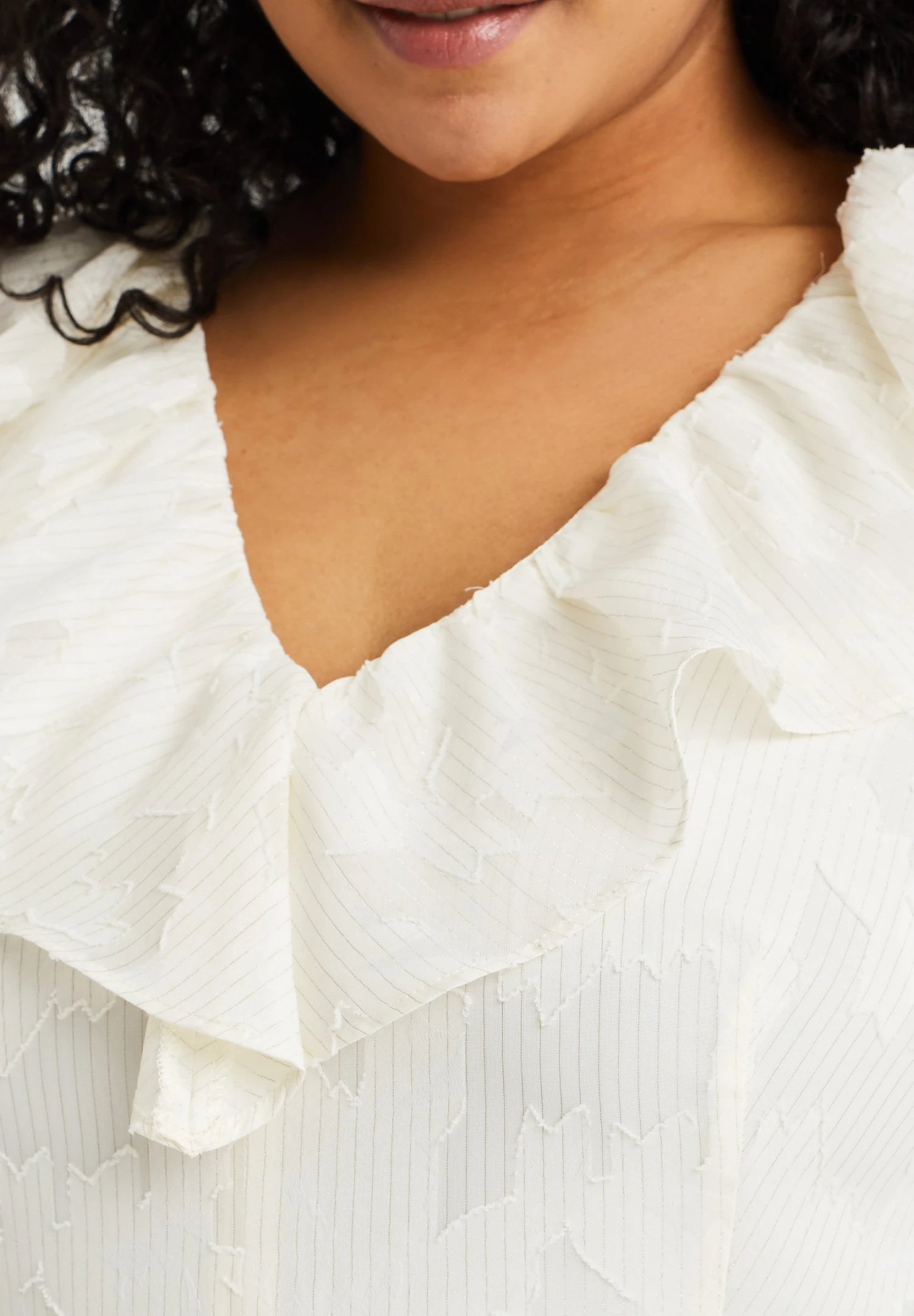 WE FASHION Curve - Robe Longue - White 5 WE FASHION Curve - Robe Longue - White – Image 3