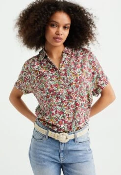 WE FASHION Met Dessin - Chemisier - Green